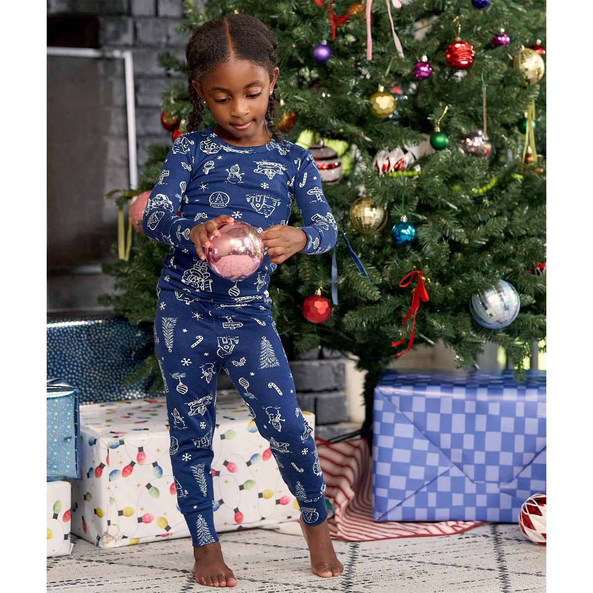 2-Piece Infant & Toddler Neutral Navy Toile Snug Fit Pajamas sleepwear Gerber® 