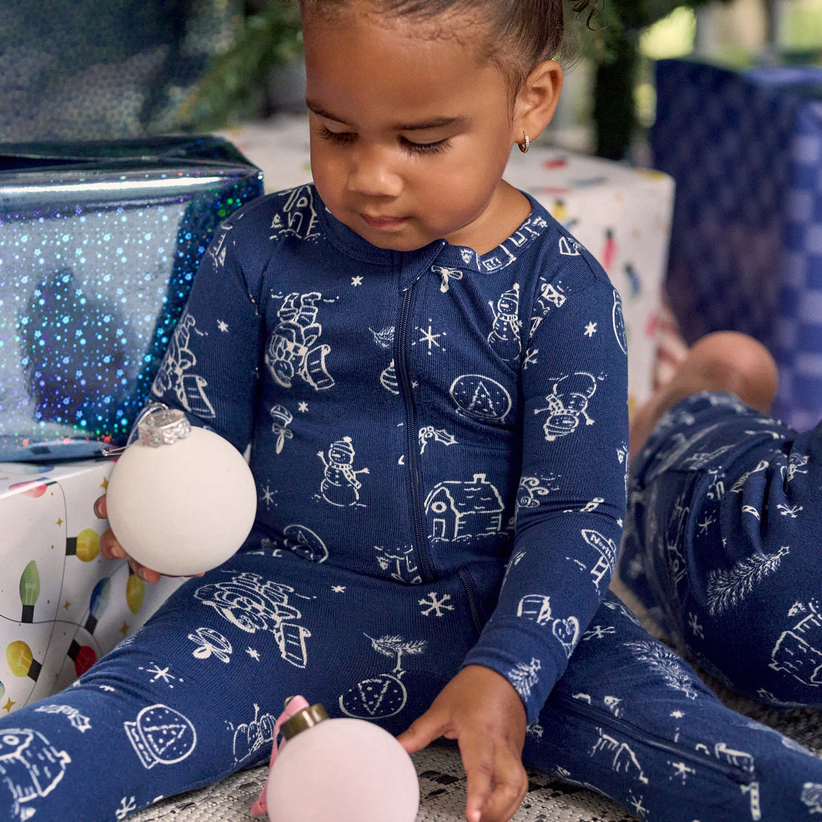 Baby & Toddler Neutral Navy Toile Snug Fit Footed Pajamas sleepwear Gerber® 