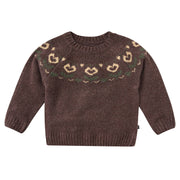 Toddler & Kid Girls Chocolate Hearts Jacquard Knit Sweater tops modern moments™ by Gerber® 