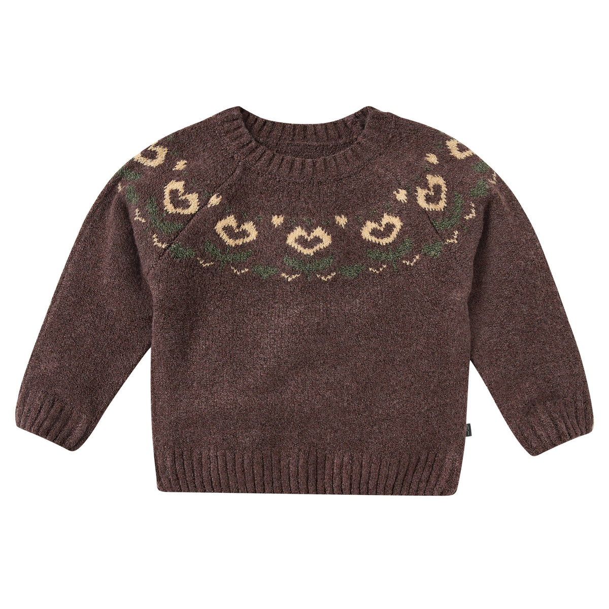 Toddler & Kid Girls Chocolate Hearts Jacquard Knit Sweater tops modern moments™ by Gerber® 