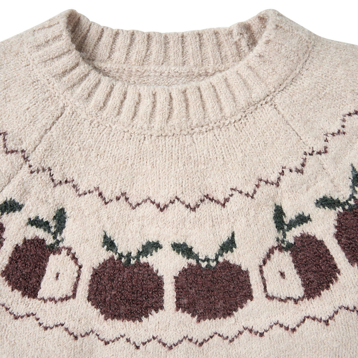 Toddler & Kid Girls Oatmeal Apples Jacquard Knit Sweater tops modern moments™ by Gerber® 
