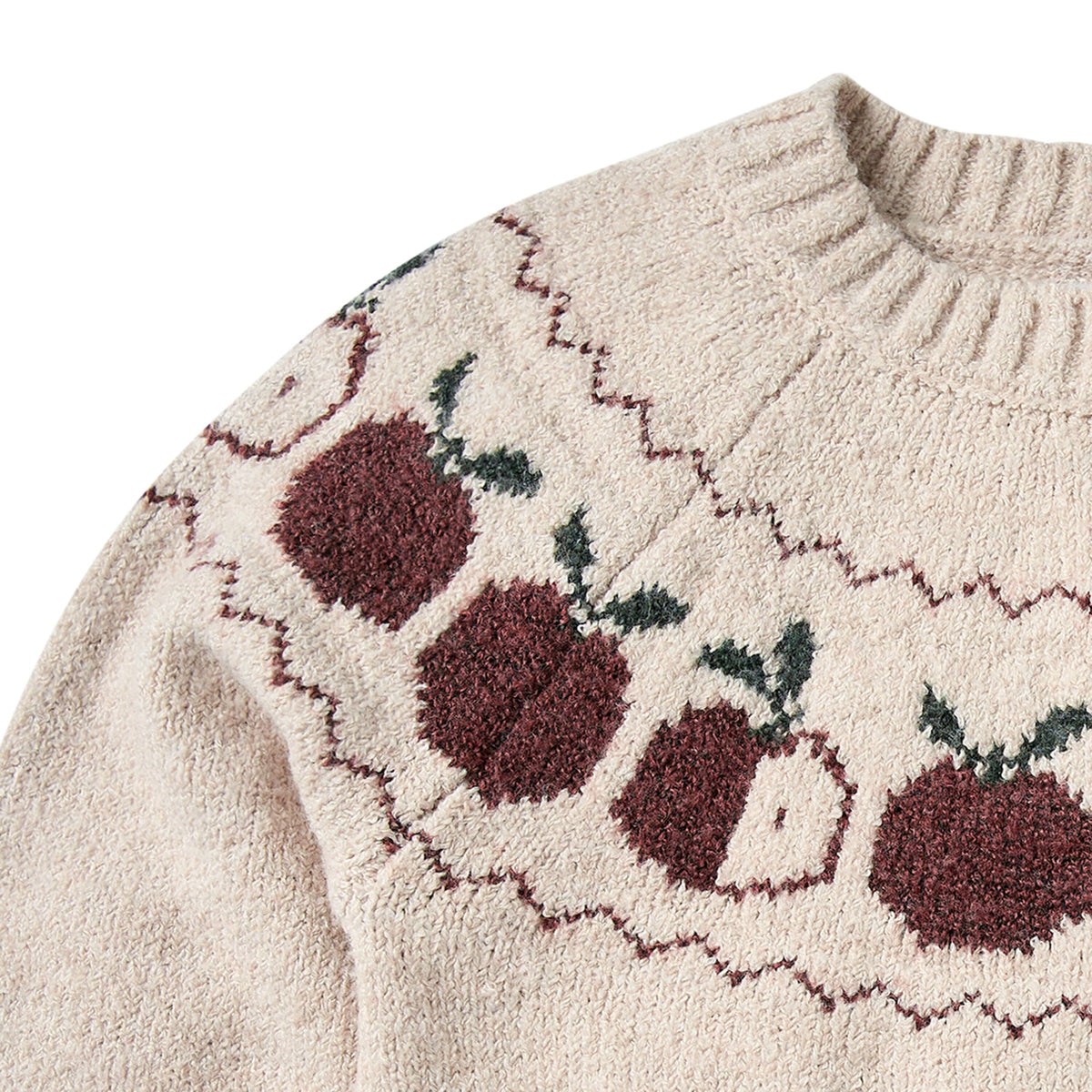 Toddler & Kid Girls Oatmeal Apples Jacquard Knit Sweater tops modern moments™ by Gerber® 