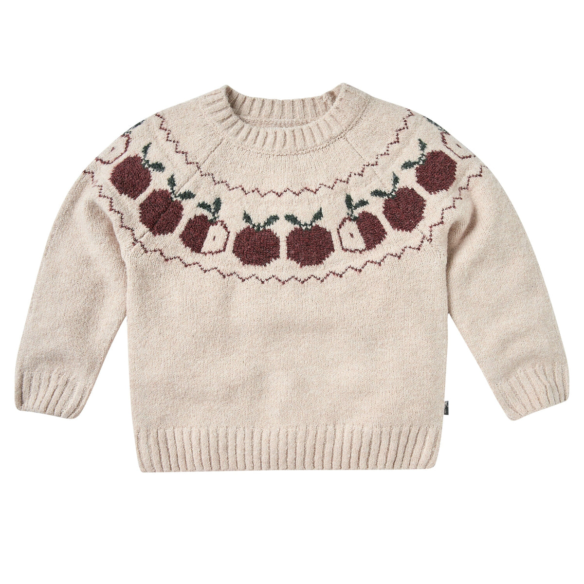 Toddler & Kid Girls Oatmeal Apples Jacquard Knit Sweater tops modern moments™ by Gerber® 