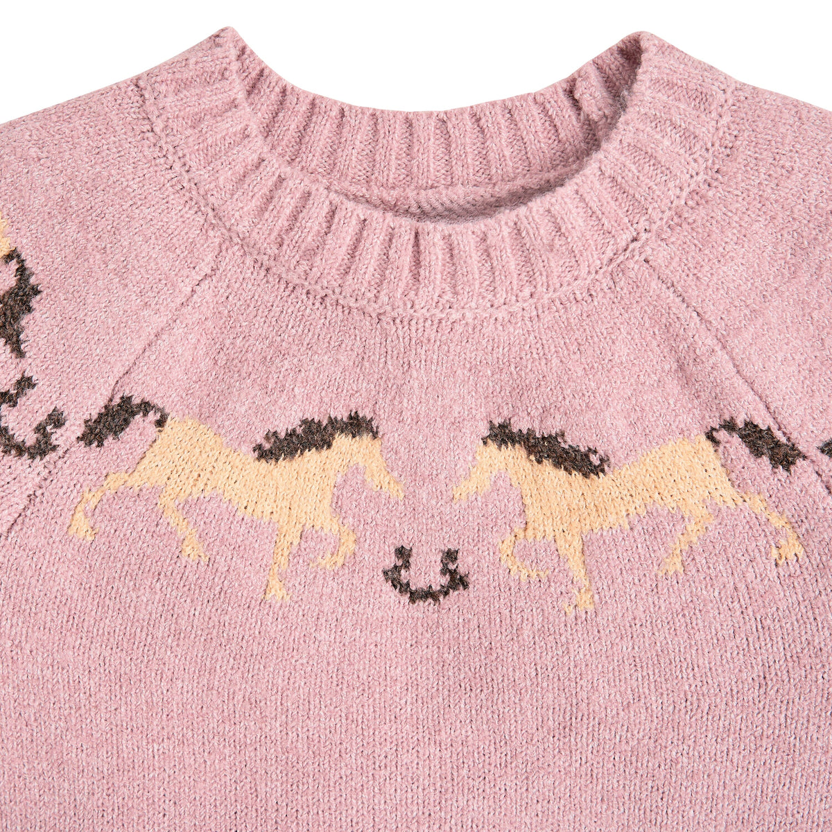 Toddler & Kid Girls Mauve Horses Jacquard Knit Sweater tops modern moments™ by Gerber® 