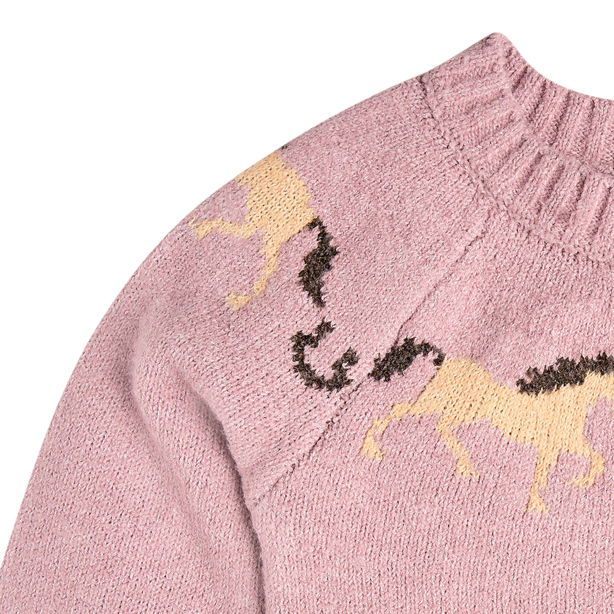 Toddler & Kid Girls Mauve Horses Jacquard Knit Sweater tops modern moments™ by Gerber® 