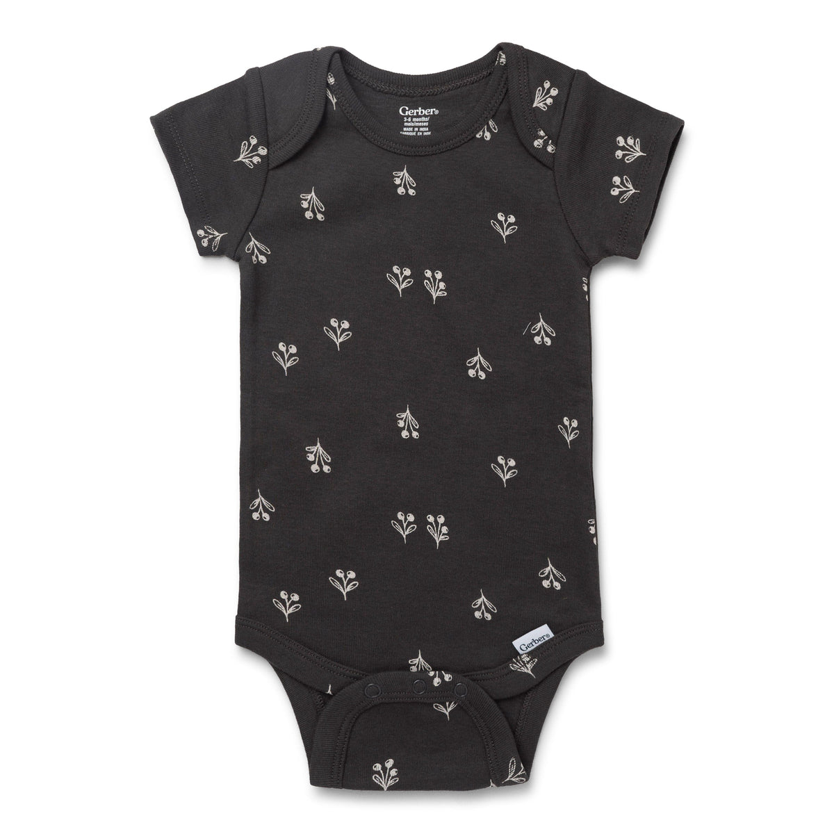 5-Pack Baby Girls Dark Floral Short Sleeve Onesies® Bodysuits onesies Gerber® 