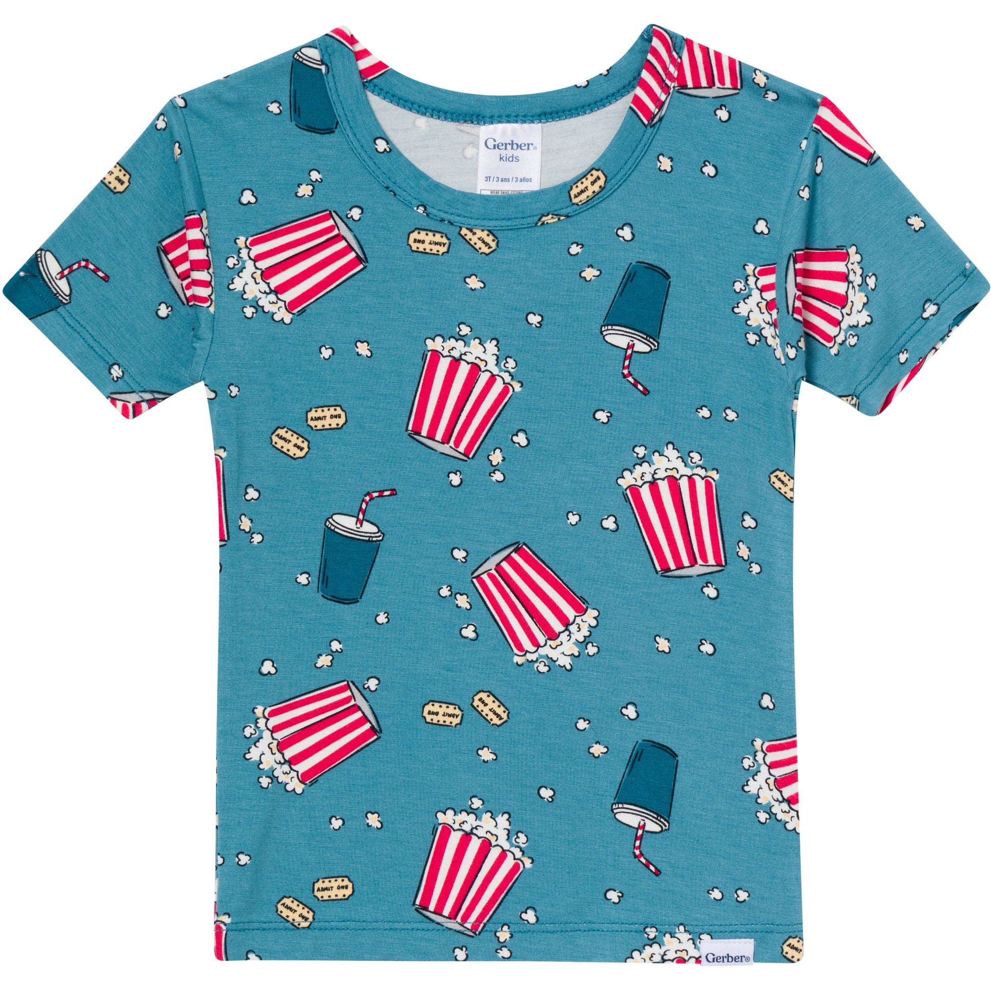 2-Piece Big Kids Neutral Movie Night Pajamas Sleepwear Gerber® 