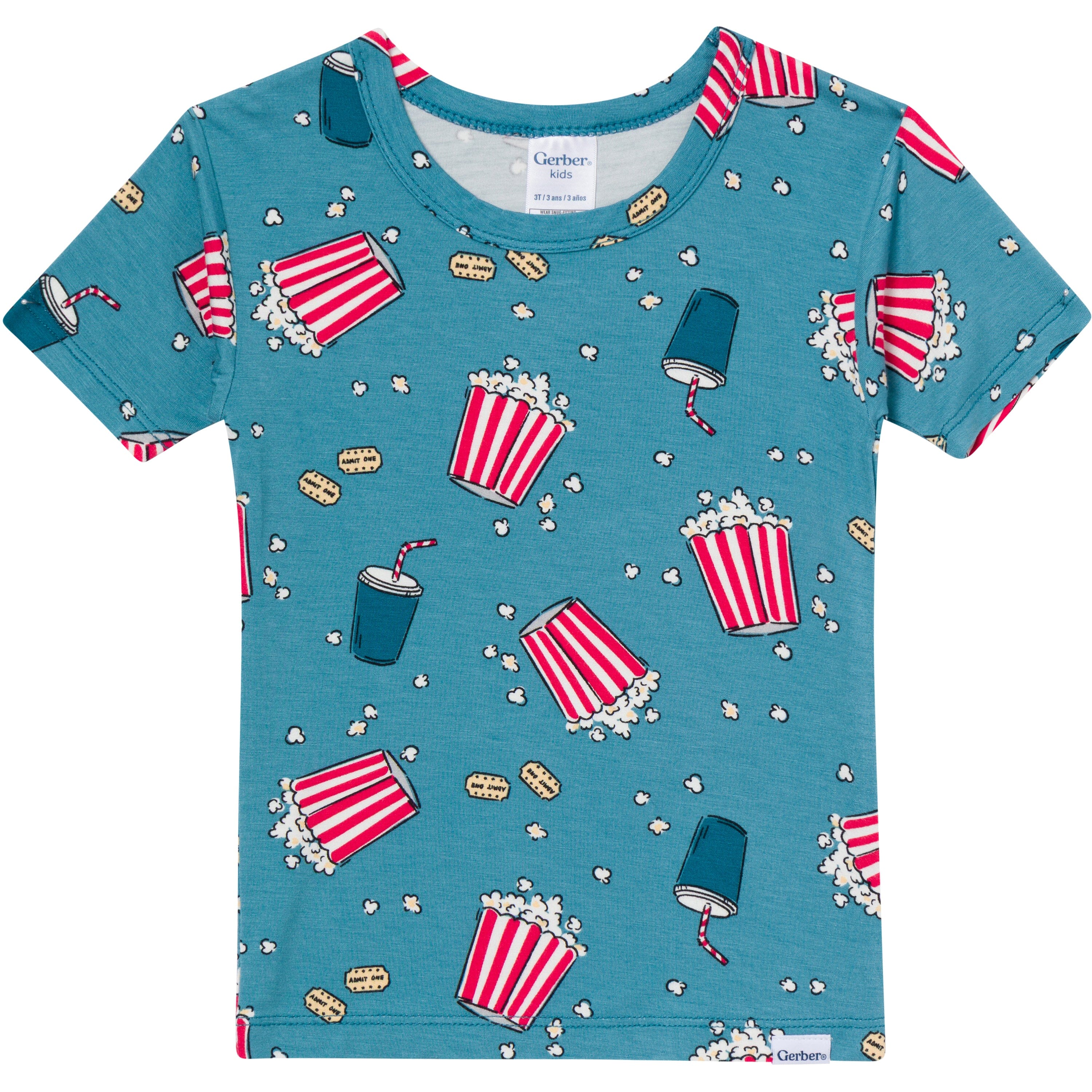 2-Piece Big Kids Neutral Movie Night Pajamas Sleepwear Gerber® 