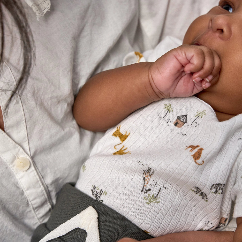 5-Piece Baby Neutral Safari Bodysuits & Pants Set outfits Gerber® 