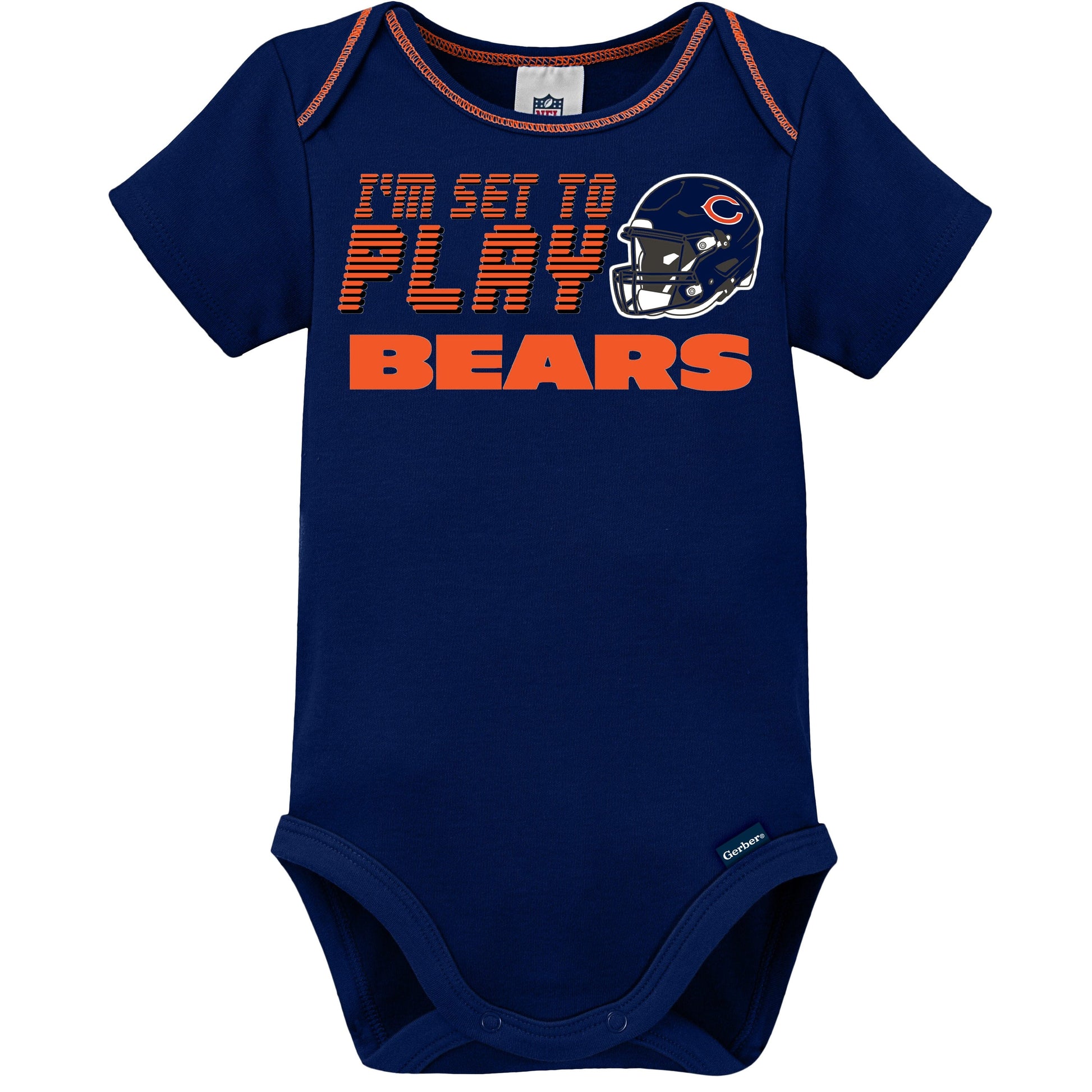 3-Pack Baby Boys Chicago Bears Short Sleeve Bodysuits