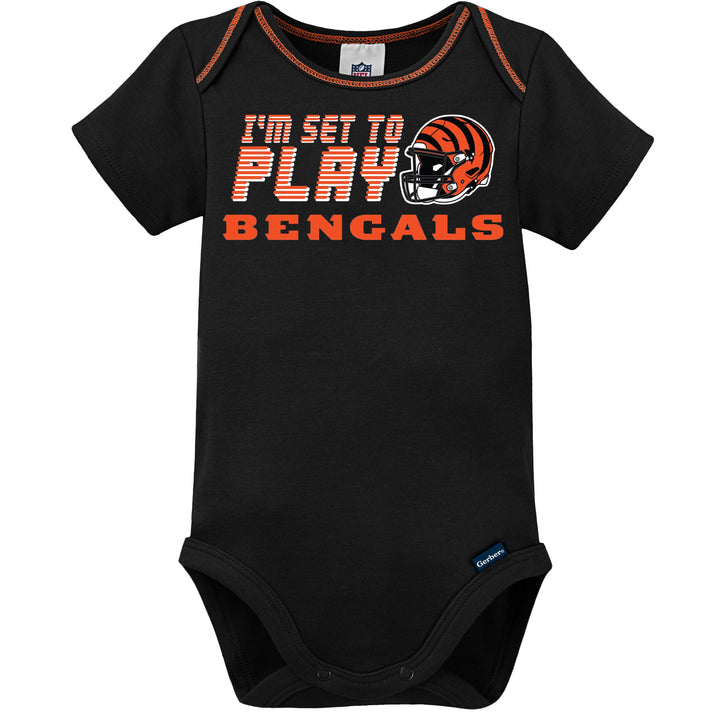 3-Pack Baby Boys Cincinnati Bengals Short Sleeve Bodysuits