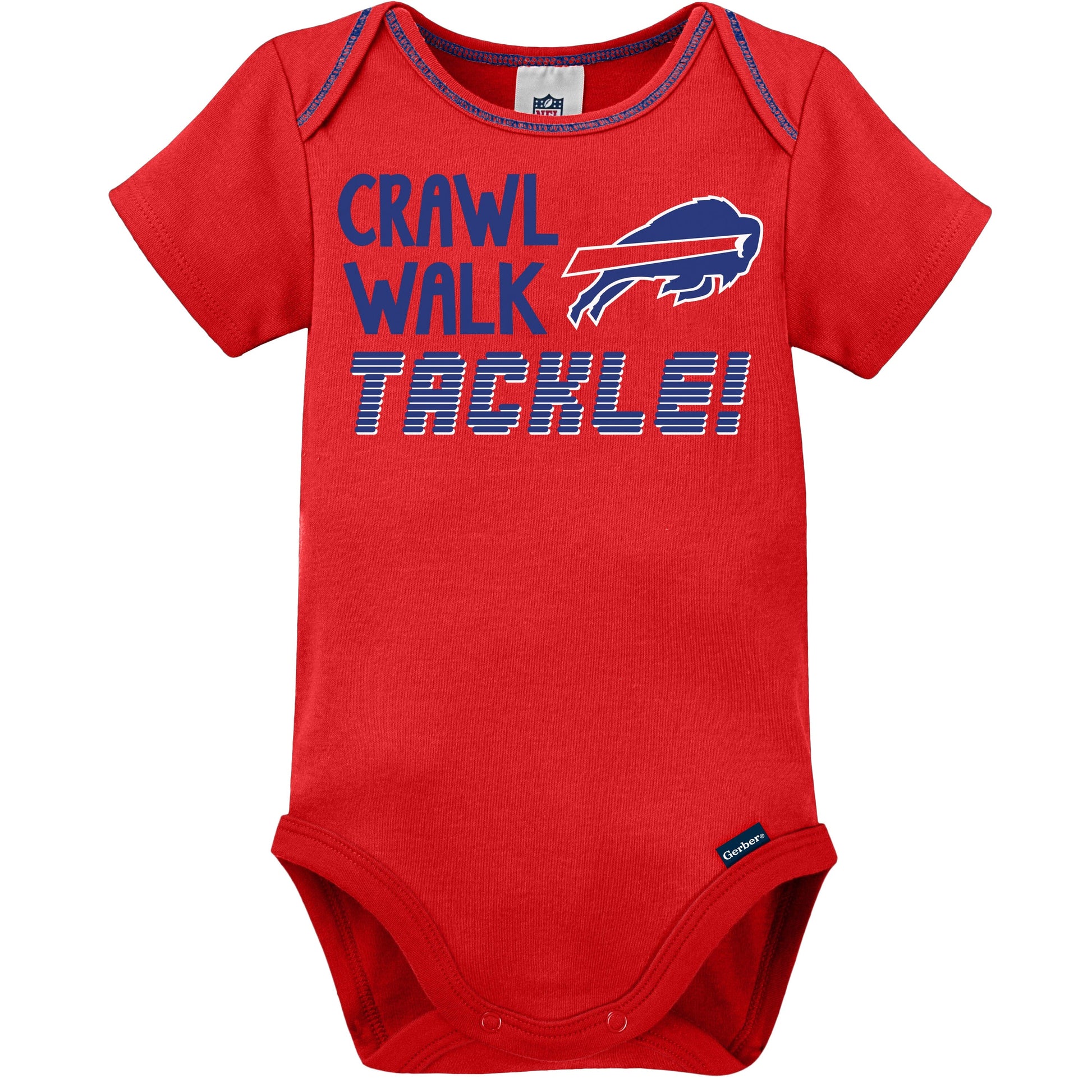 3-Pack Baby Boys Buffalo Bills Short Sleeve Bodysuits