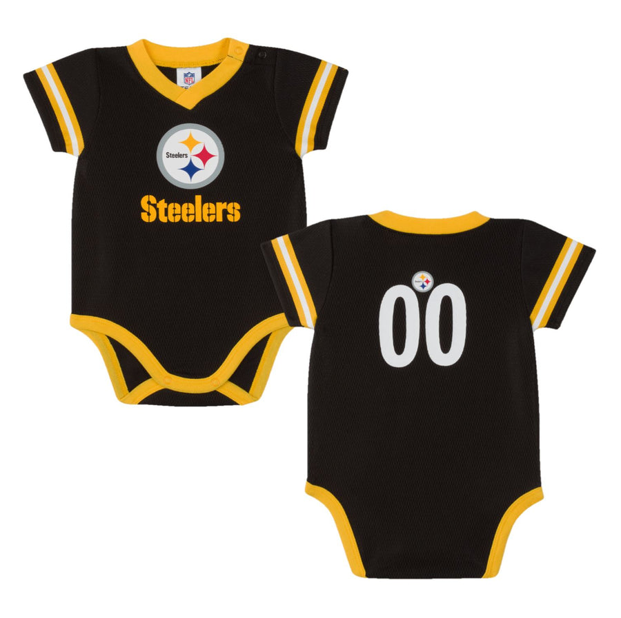 Baby Boys Pittsburgh Steelers Short Sleeve Jersey Bodysuit-Gerber Childrenswear