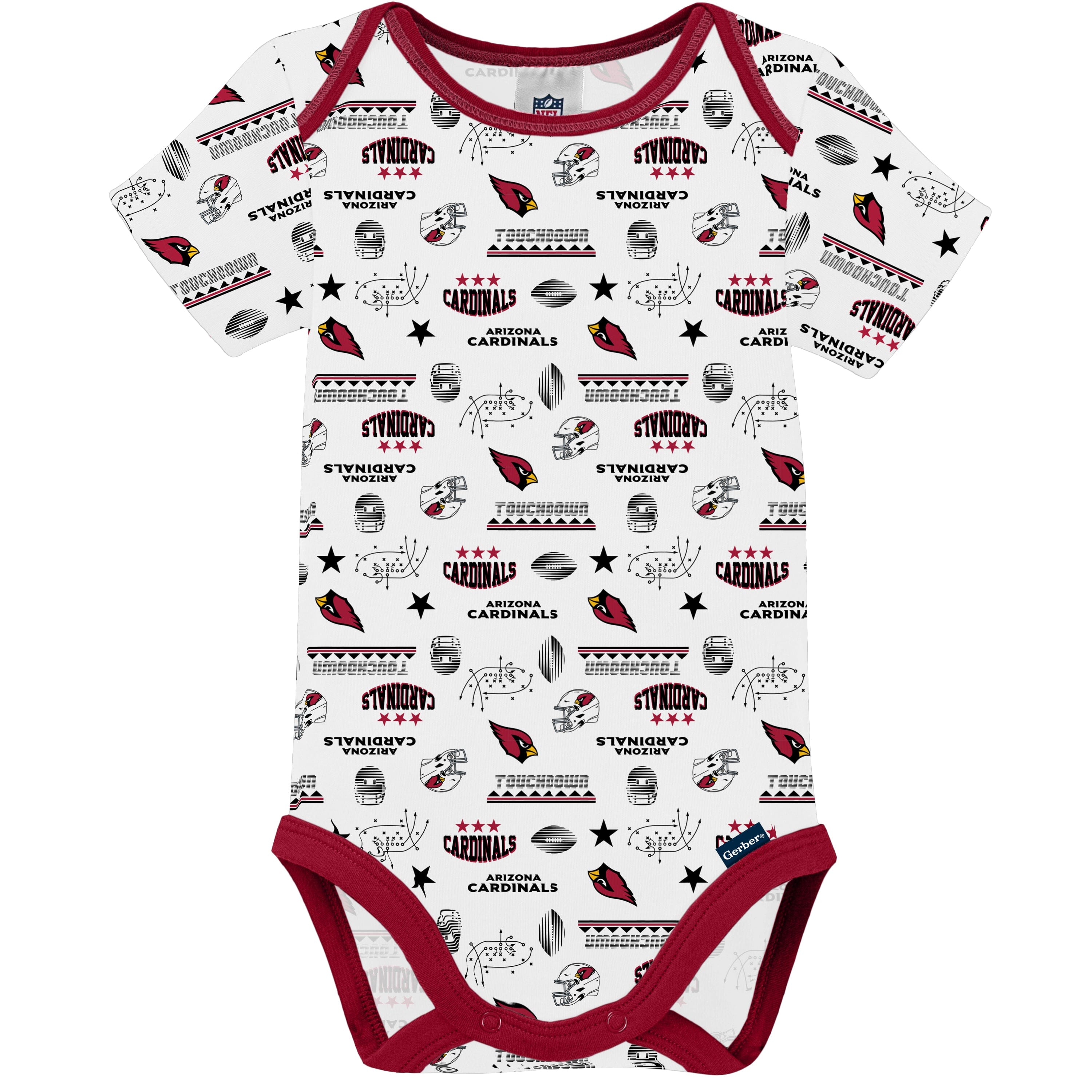 3-Pack Baby Boys Cardinals Short Sleeve Bodysuits