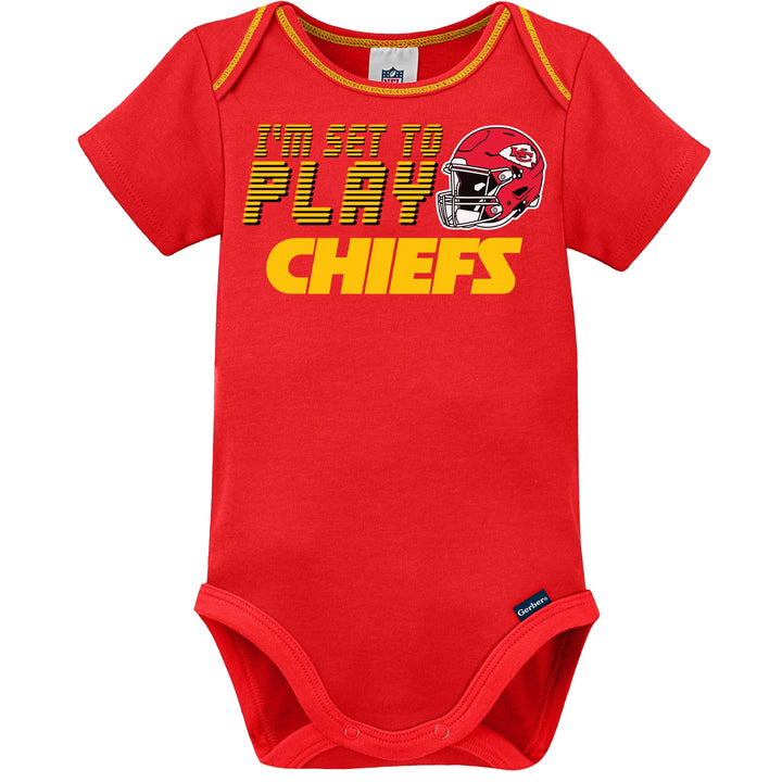 3-Pack Baby Boys Kansas City Chiefs Short Sleeve Bodysuits