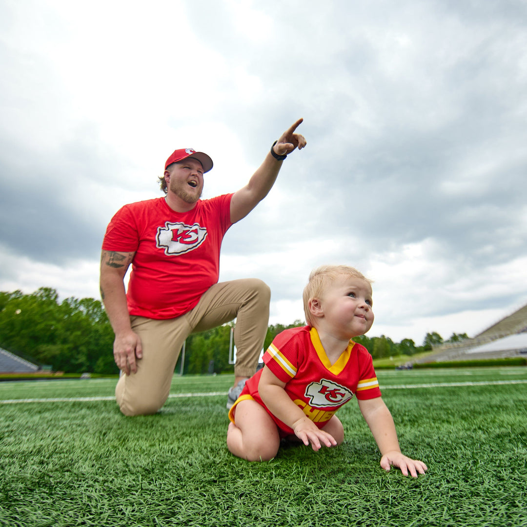 Baby Boys Kansas City Chiefs Short Sleeve Jersey Bodysuit NFL NFL 