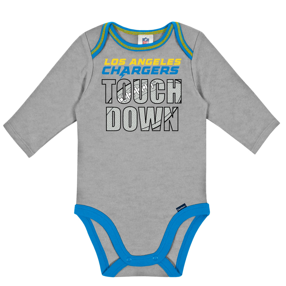 2-Pack Baby Boys Los Angeles Chargers Long Sleeve Bodysuits
