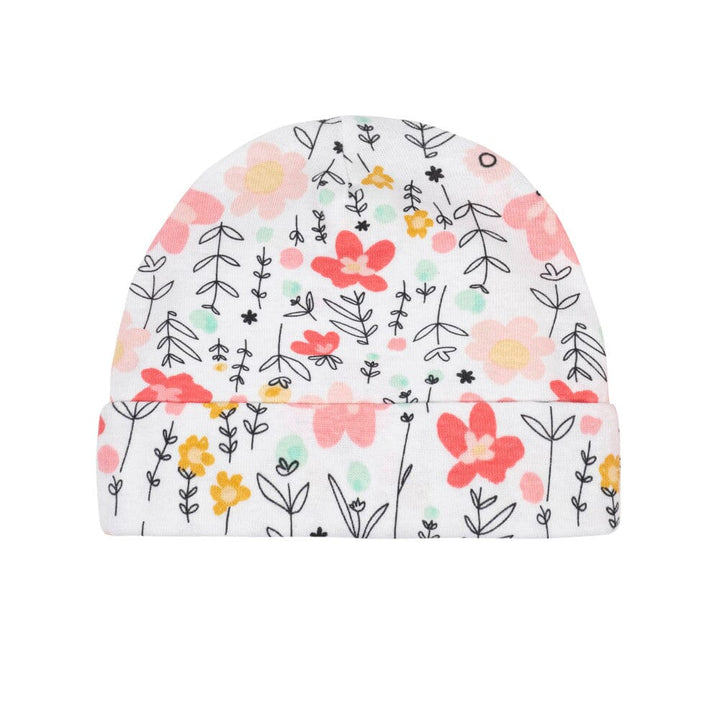 7-Piece Baby Girl Garden Floral Caps & Mittens