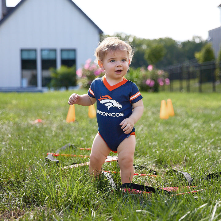 Baby Boys Denver Broncos Short Sleeve Jersey Bodysuit NFL NFL 