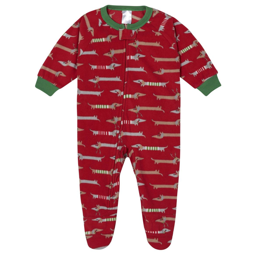 Baby Dachshund Holiday Blanket Sleeper-Gerber Childrenswear