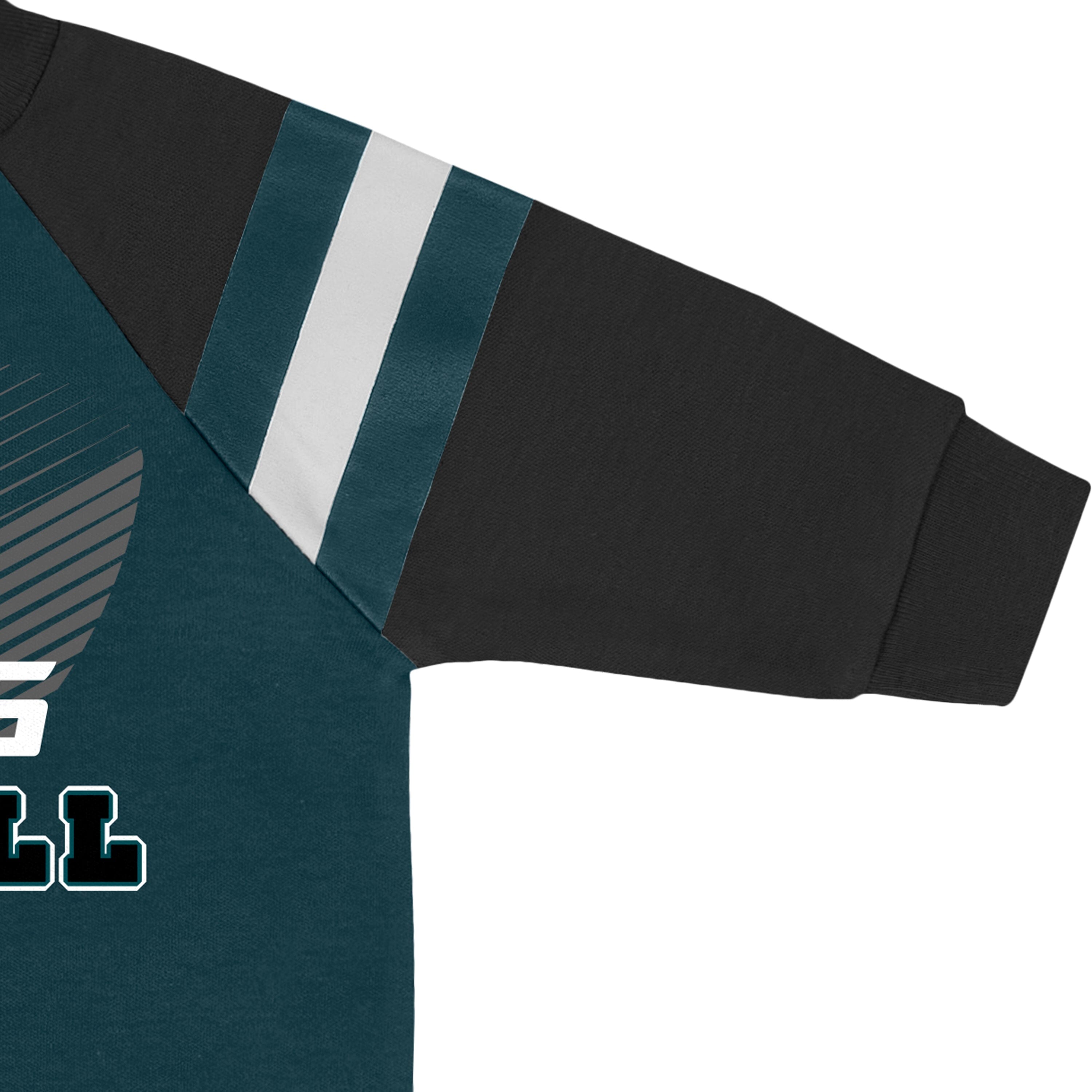 Baby Boys Philadelphia Eagles coverall close up of sleeve