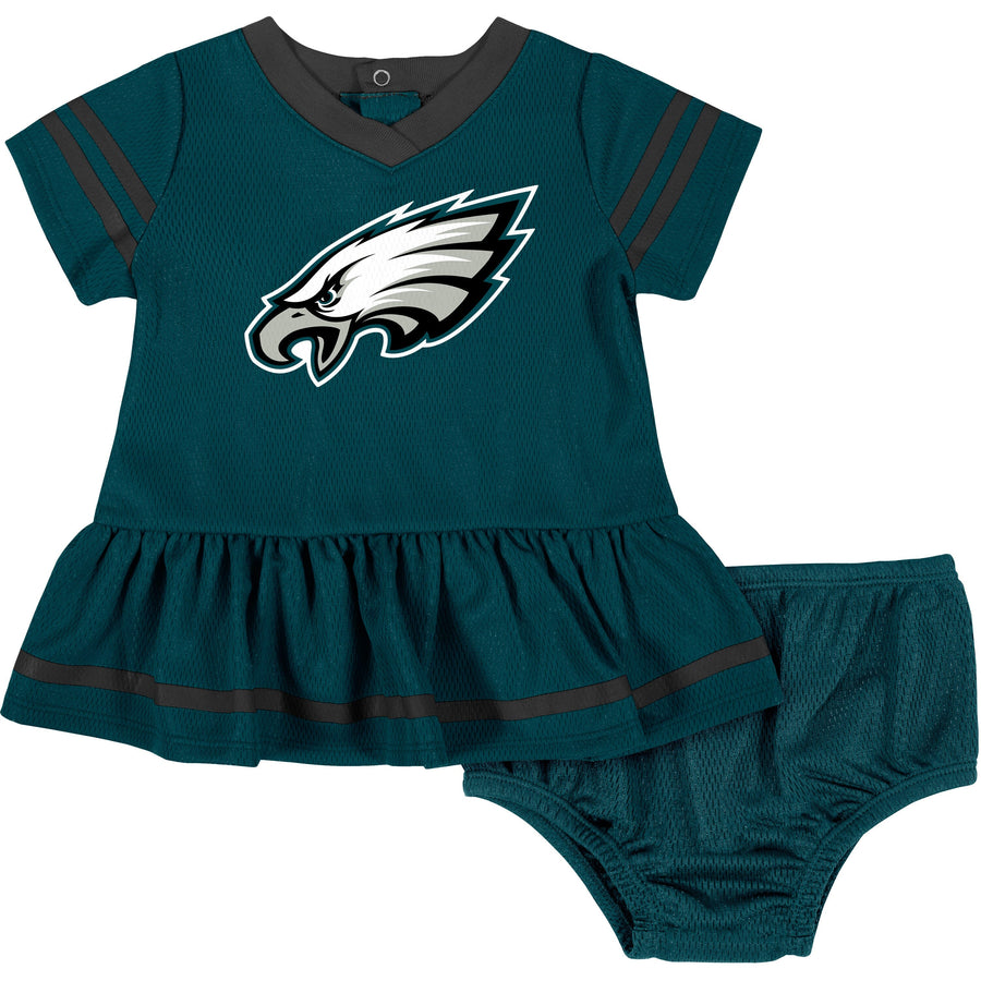 Baby Girls Philadelphia Eagles Cheerleader Dress and Panty Set