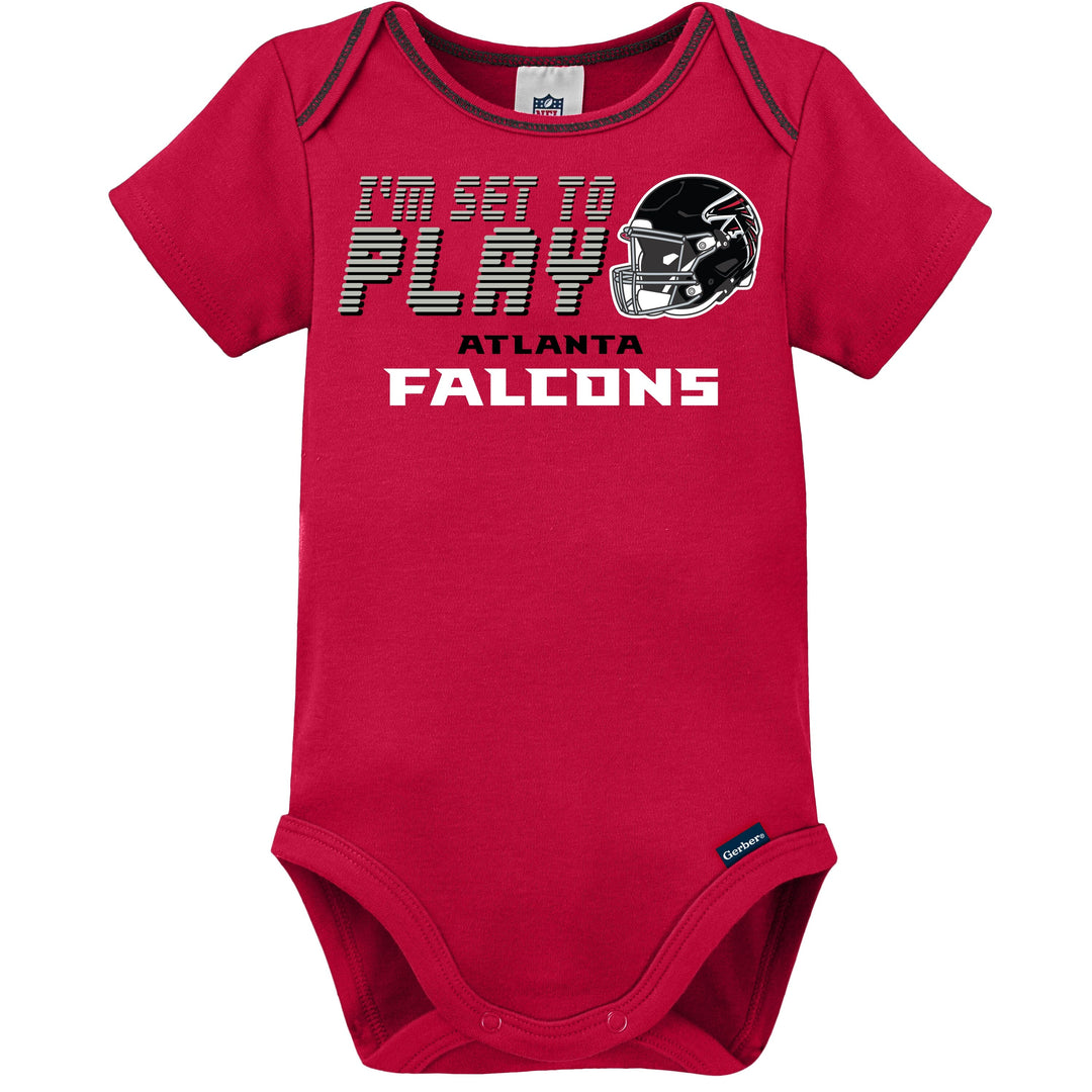 3-Pack Baby Boys Falcons Short Sleeve Bodysuits