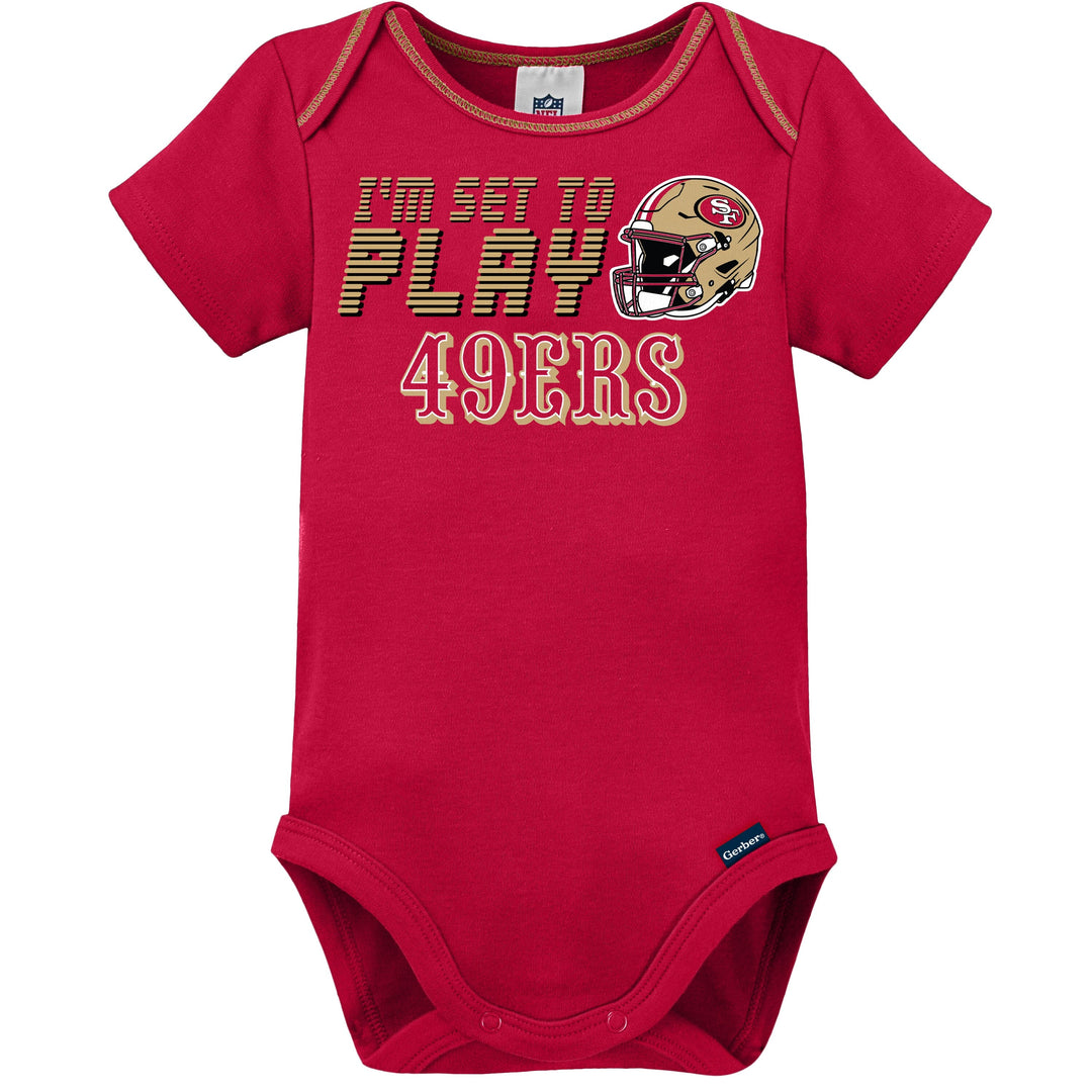 3-Piece Baby Boys 49ers Bodysuit, Sleep 'n Play, & Cap Set