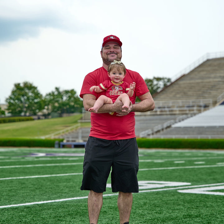 Baby Boys San Francisco 49ers Short Sleeve Jersey Bodysuit NFL NFL 
