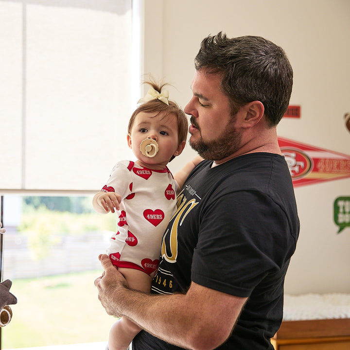 3-Pack Baby Girls San Francisco 49ers Short Sleeve Bodysuits NFL NFL 