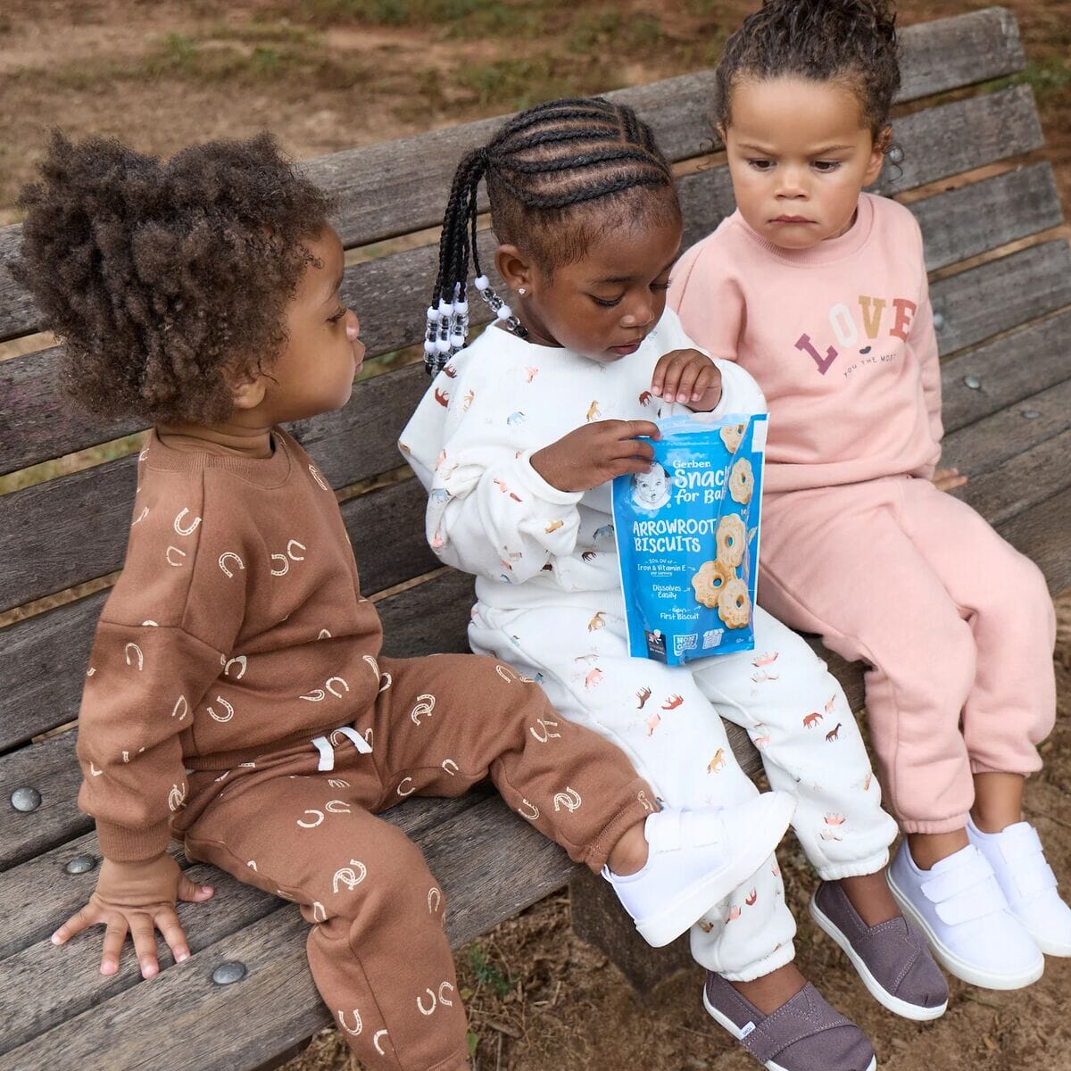 2-Piece Baby & Toddler Girls Colorful Horses Sweatshirt & Pant Set outfits Gerber® 