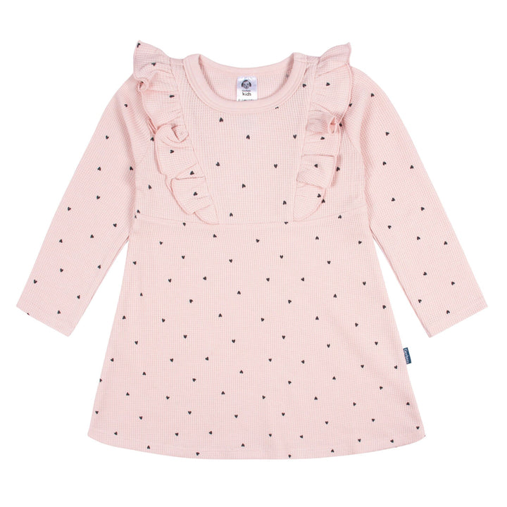 Infant and Toddler Girls Lt Pink Dress with Ruffle