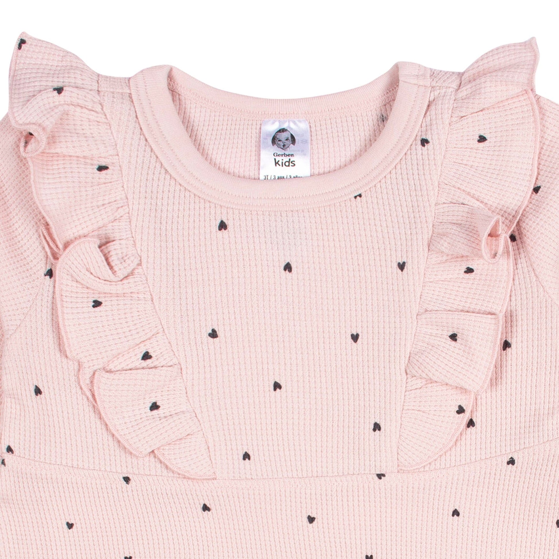 Infant and Toddler Girls Lt Pink Dress with Ruffle