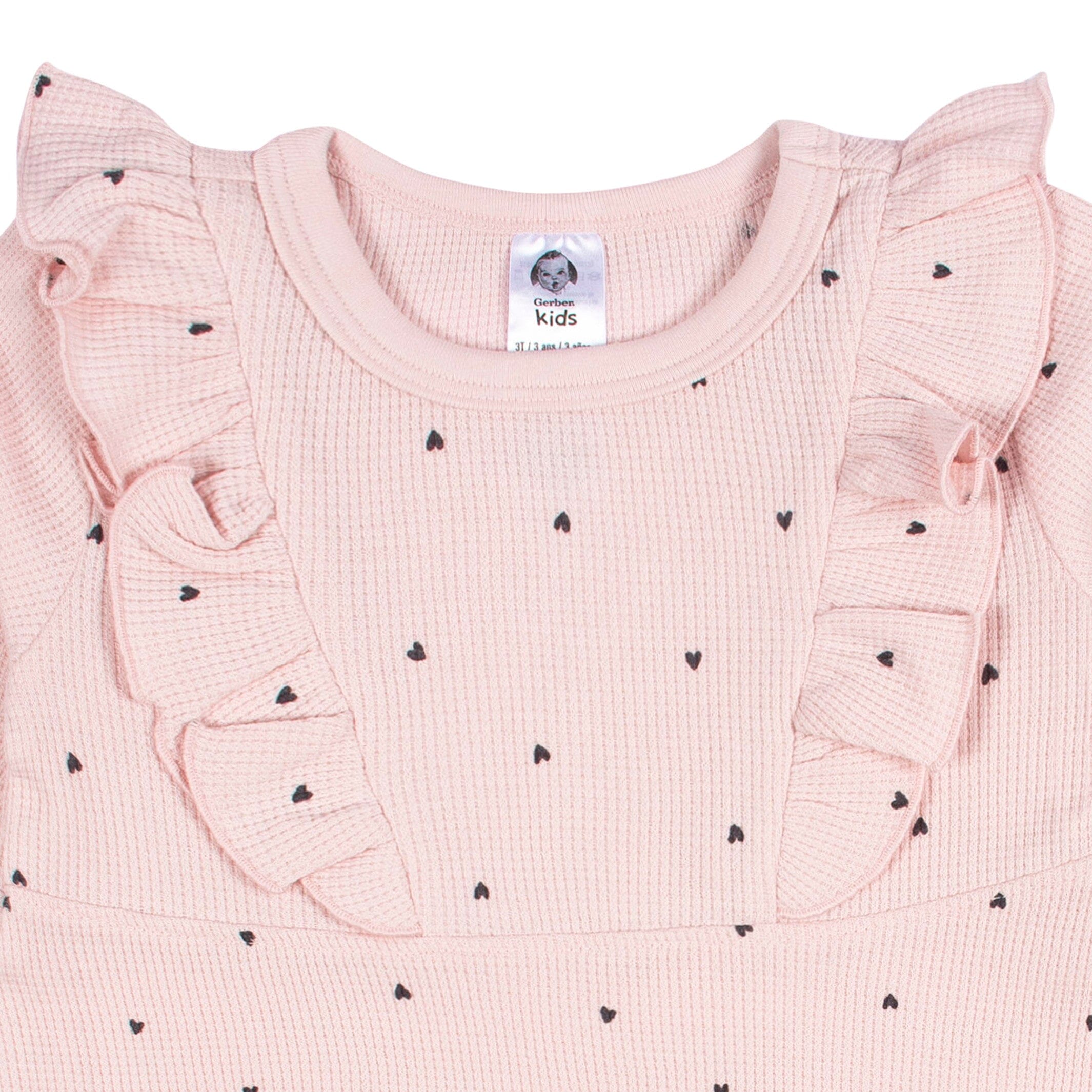 Infant and Toddler Girls Lt Pink Dress with Ruffle