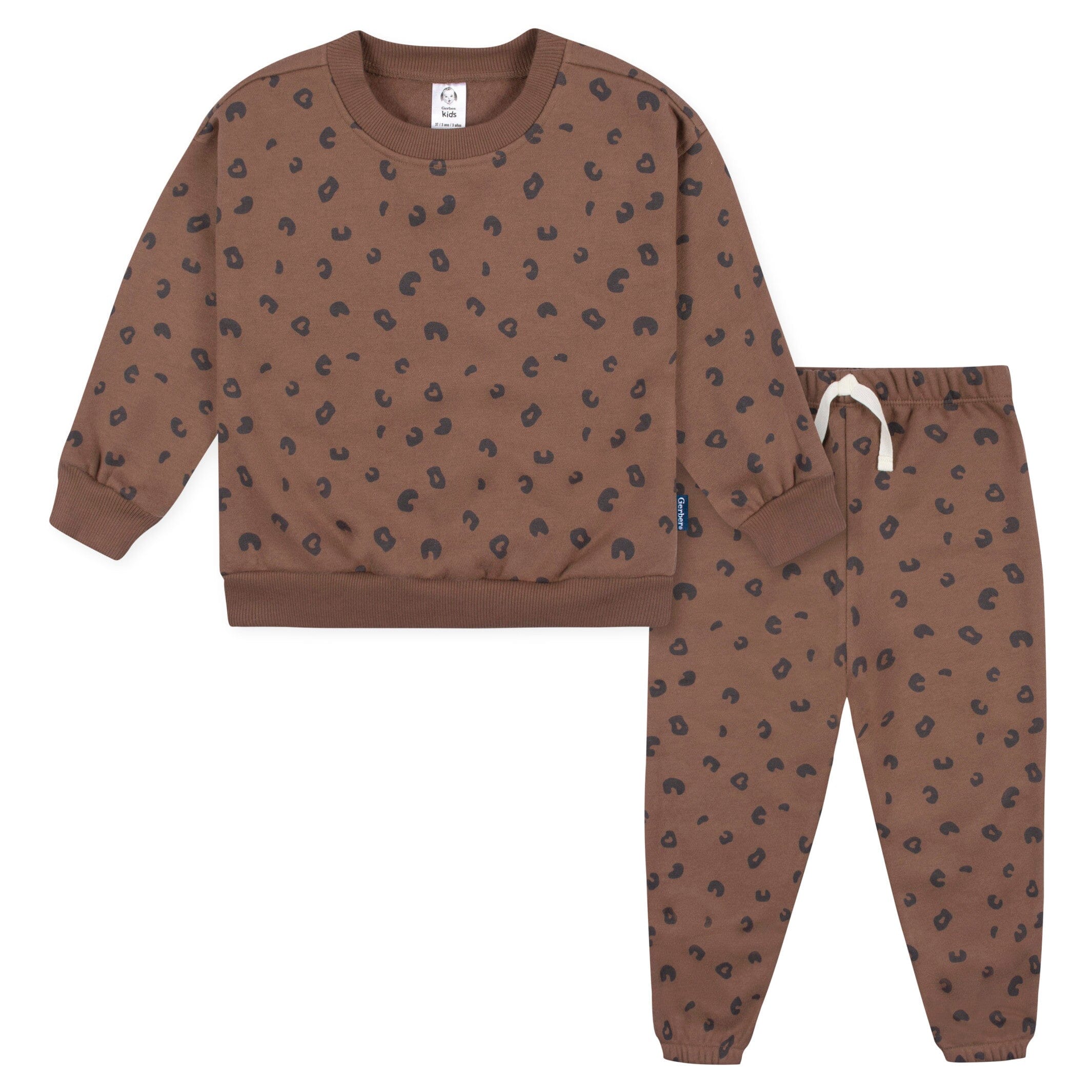 2-Piece Infant and Toddler Girls Leopard Sweatshirt & Pant Set – Gerber ...