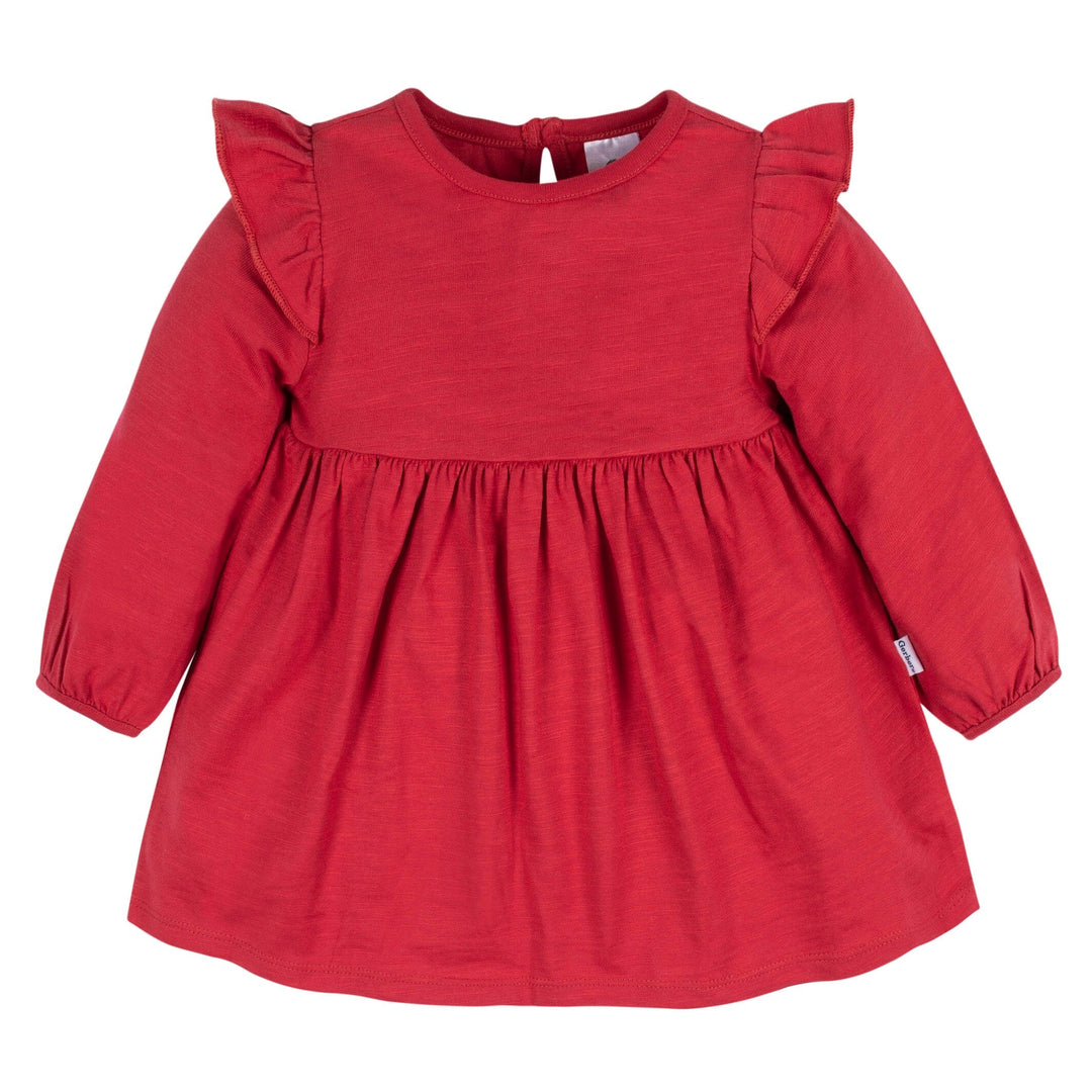 2-Pack Baby & Toddler Girls Black Holly Berries Babydoll Dress
