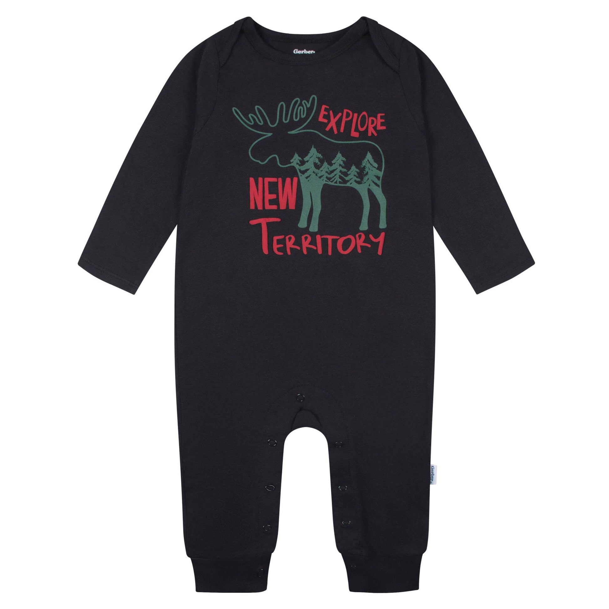 2-Pack Baby Boys Black Explore Rompers