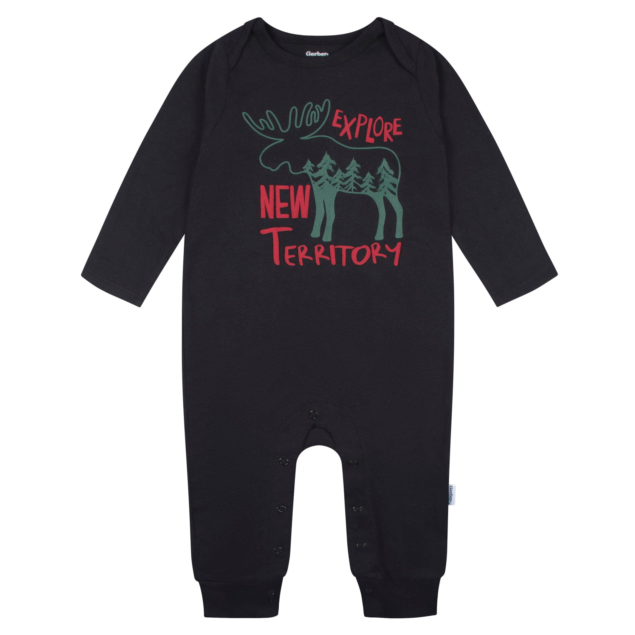 2-Pack Baby Boys Black Explore Rompers
