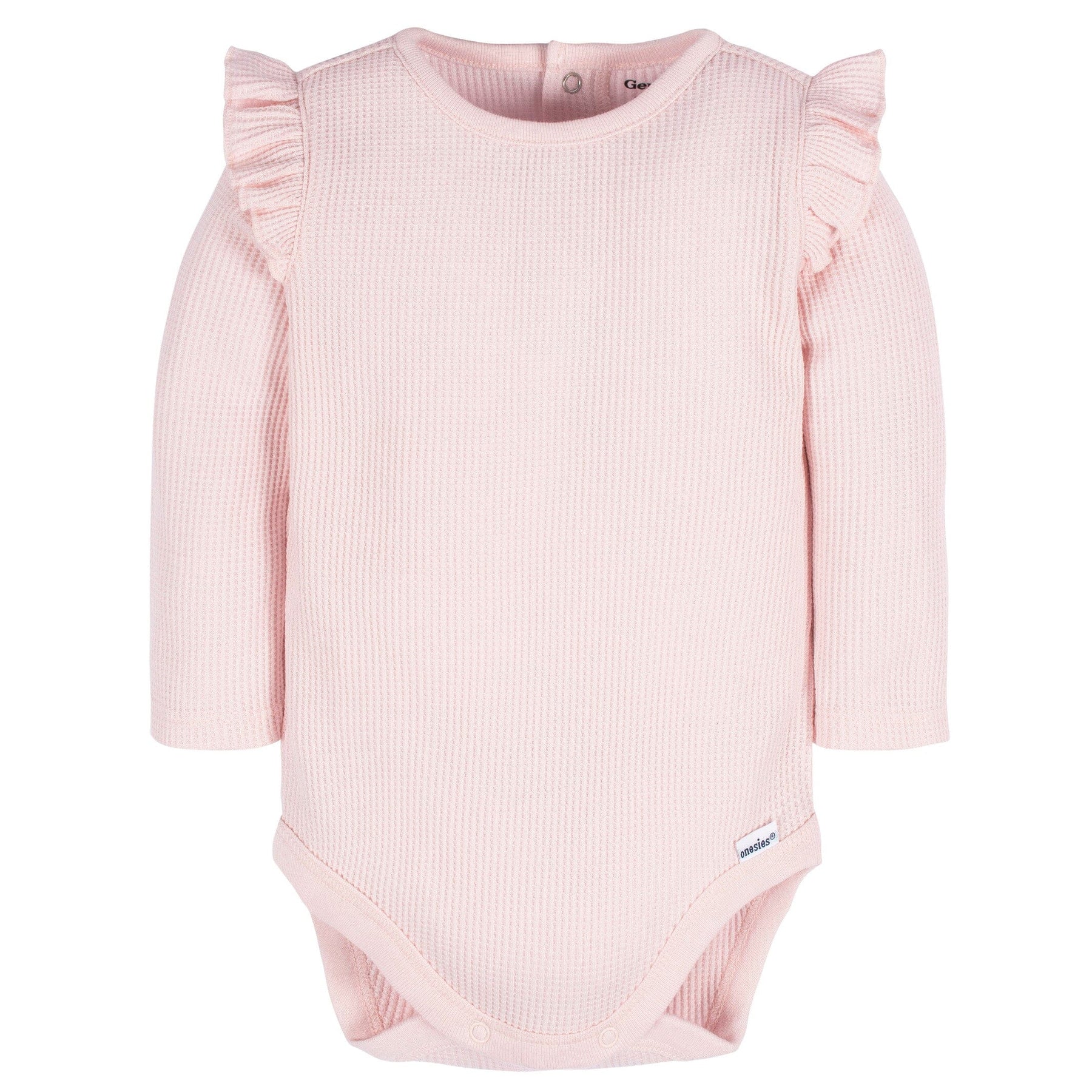 2-Pack Baby Girls Pink & Gray Long Sleeve Onesies® Bodysuits – Gerber ...