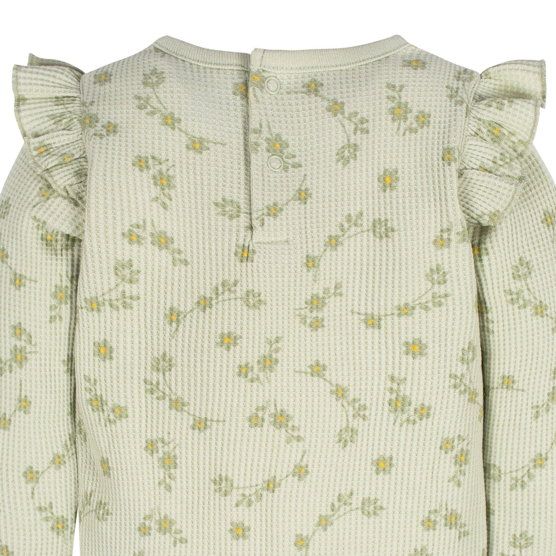 2-Pack Baby Girls Flower Toss Long Sleeve Onesies® Bodysuits