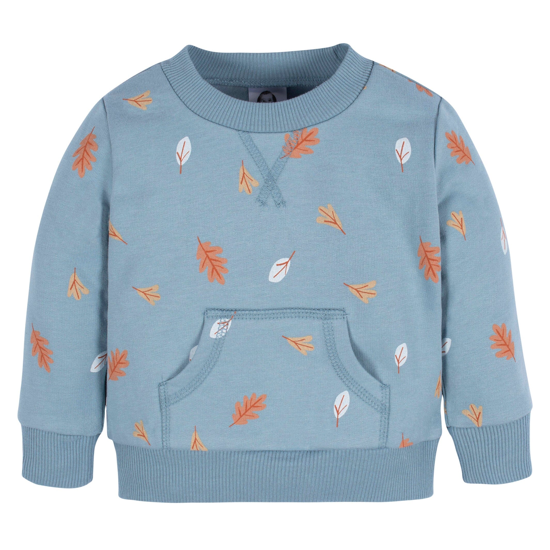 2-Piece Baby & Toddler Boys Blue Leaves Sweatshirt & Active Pant Set