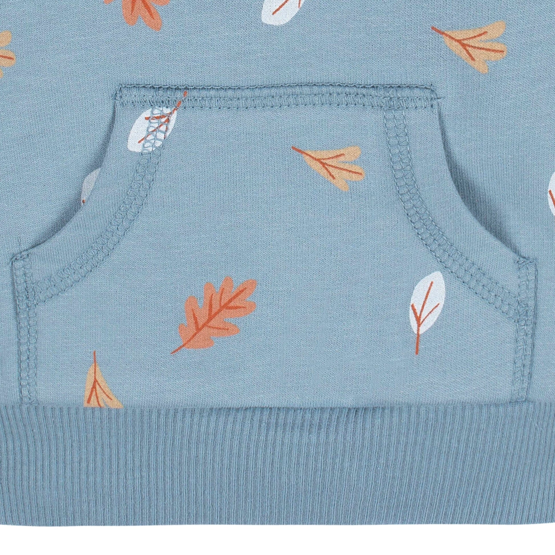 2-Piece Baby & Toddler Boys Blue Leaves Sweatshirt & Active Pant Set