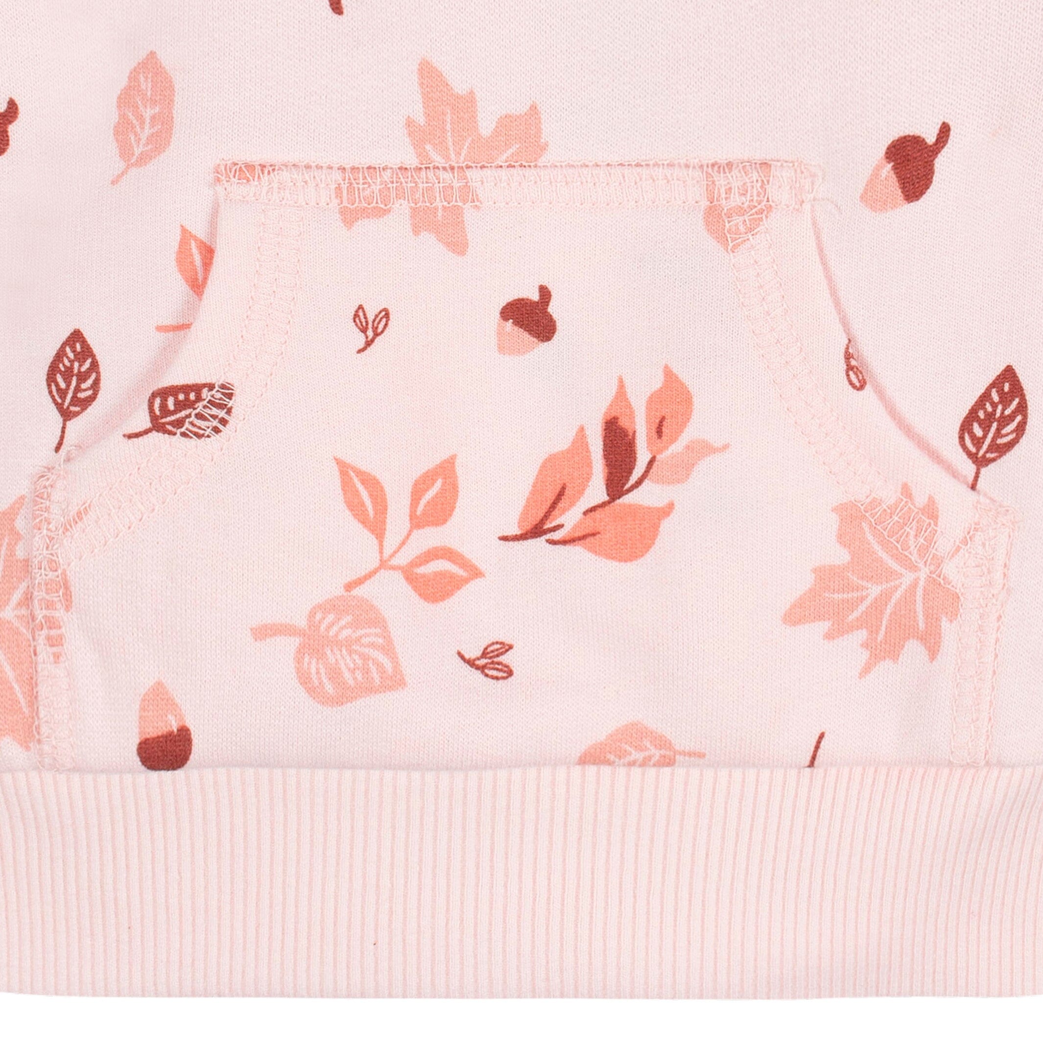 2-Piece Baby & Toddler Girls Orange Foliage Sweatshirt & Active Pant Set