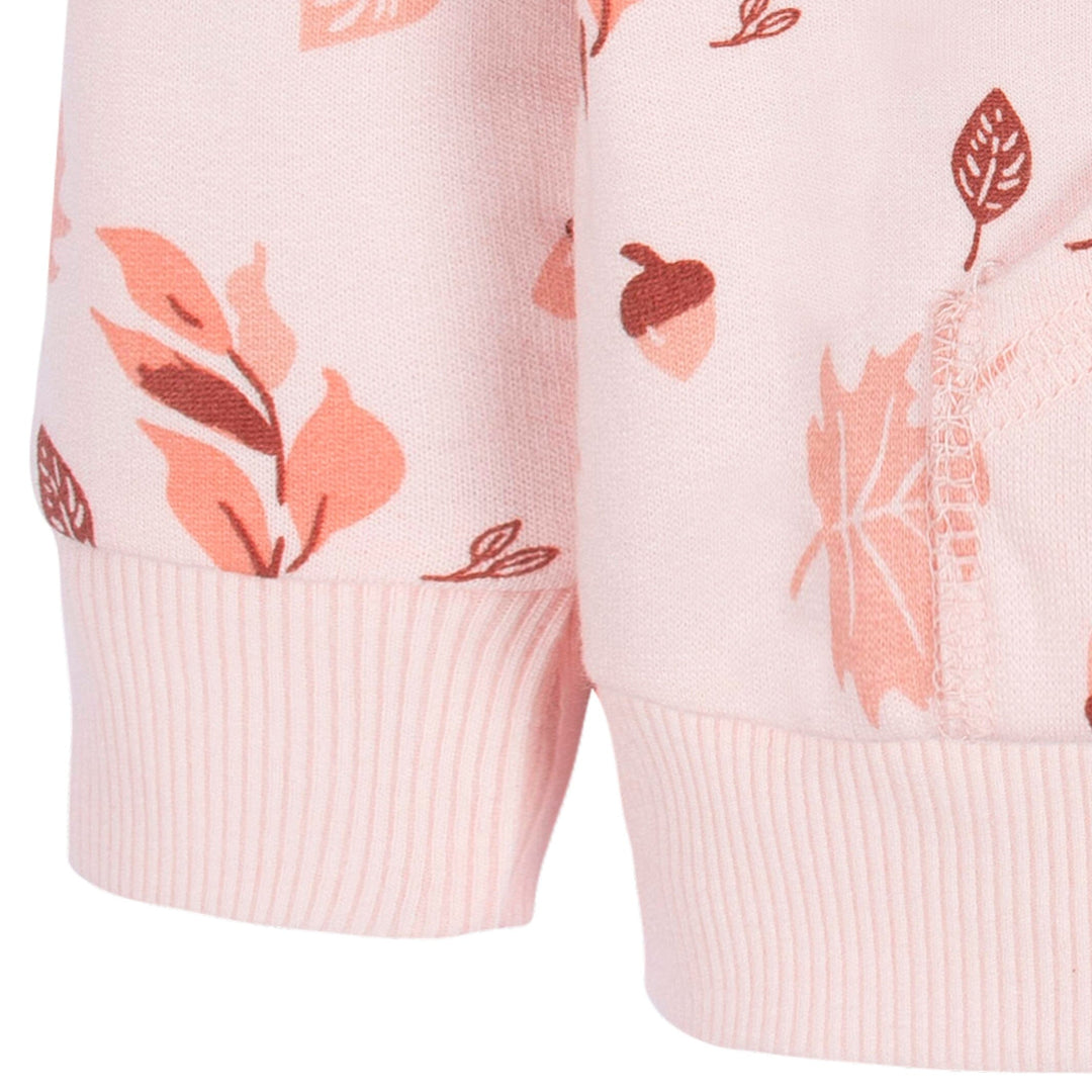 2-Piece Baby & Toddler Girls Orange Foliage Sweatshirt & Active Pant Set