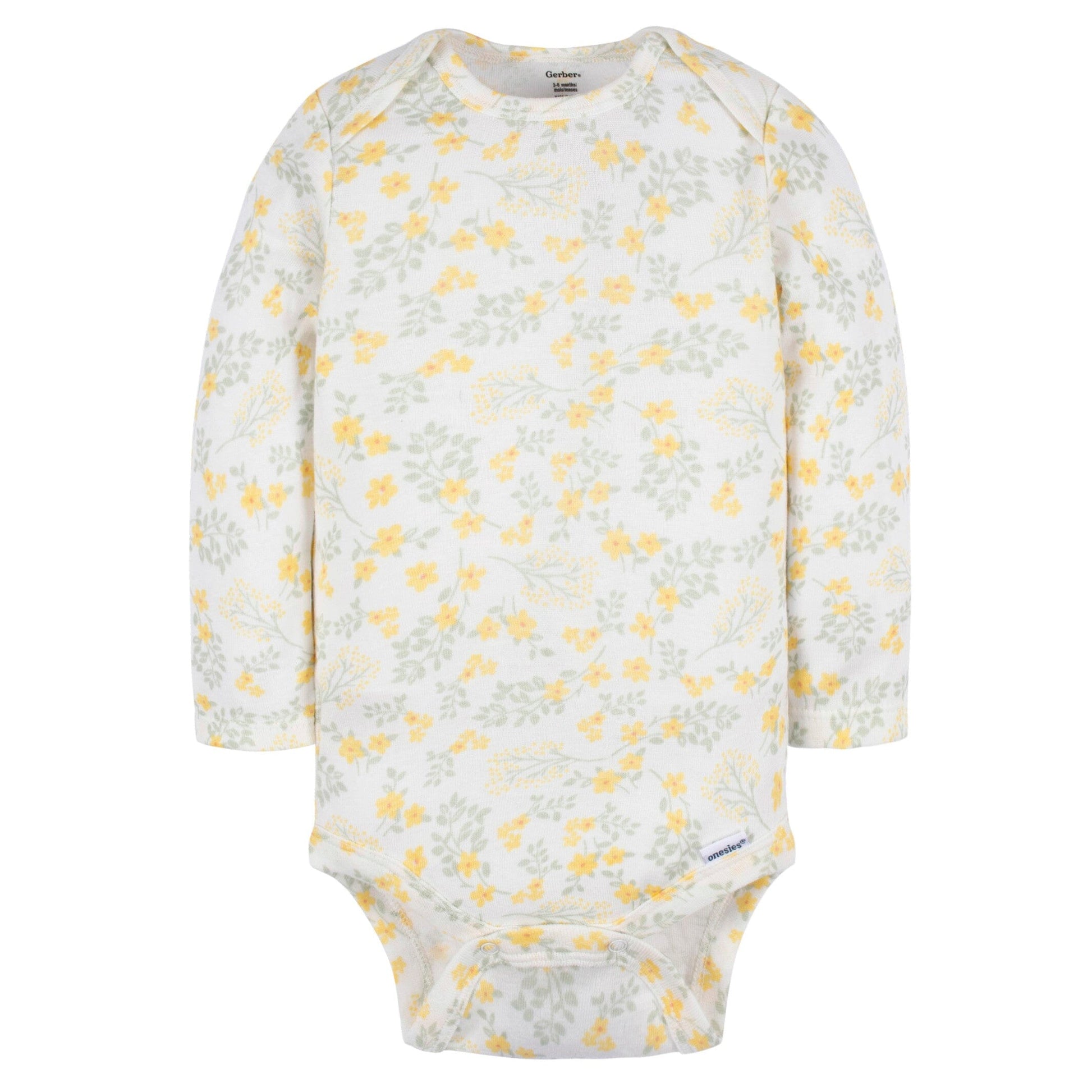 2-Piece Baby Girls Green Floral Jumper & Top Set