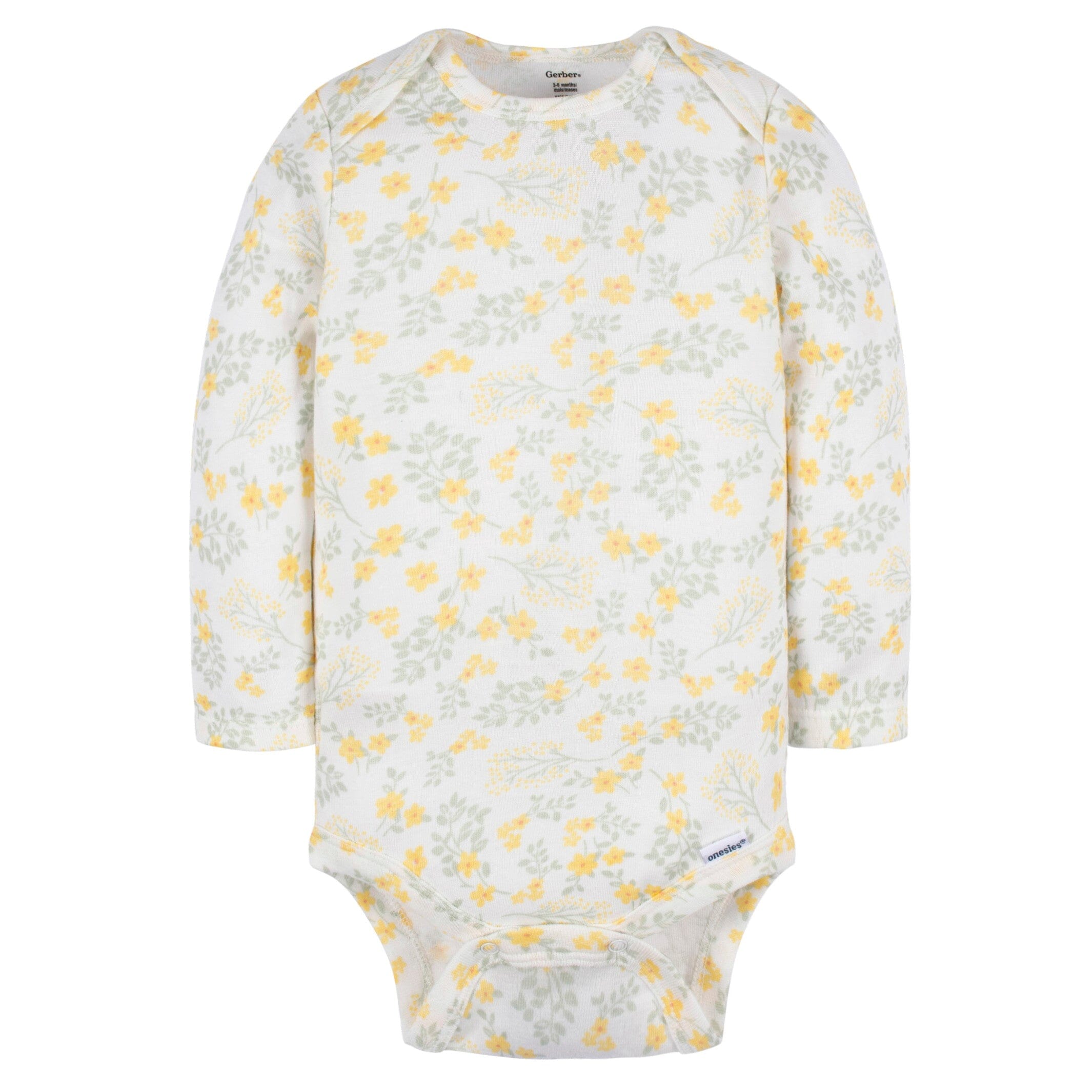 2-Piece Baby Girls Green Floral Jumper & Top Set