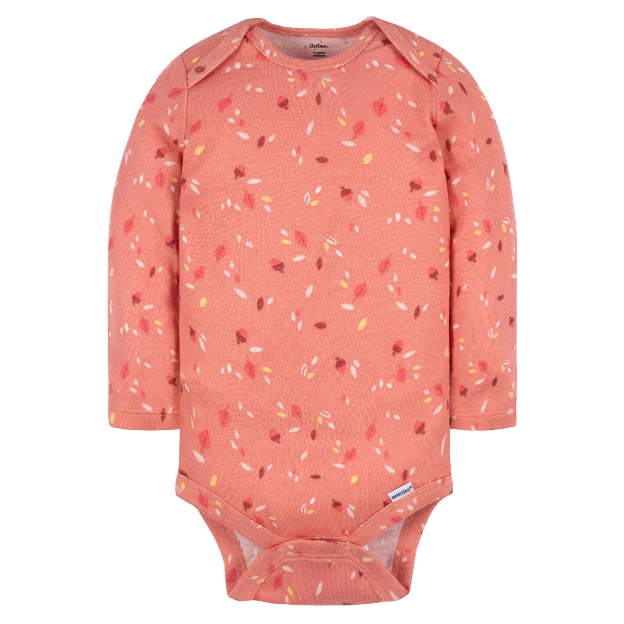 2-Piece Baby Girls Orange Leaves Jumper & Top Set