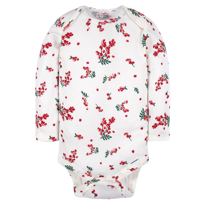 2-Piece Baby Girls Red Holly Berries Jumper & Top Set
