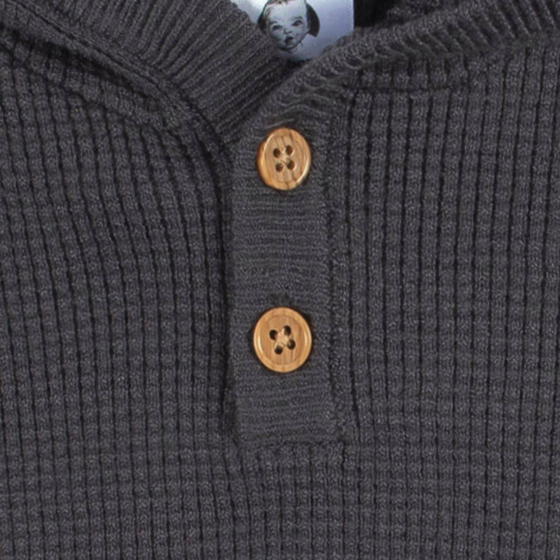 2-Piece Baby and Toddler Boys Charcoal Sweater Knit Set