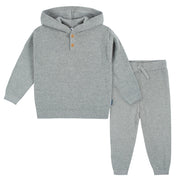 2-Piece Baby and Toddler Boys Grey Heather Sweater Knit Set